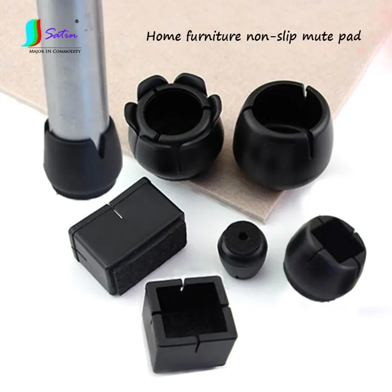 

Home,Office Furniture Chair,Table Square,Round,Rectangle Feet Non-slip,Reduce Noise Accessory Black Protection Pads Cover S0698L