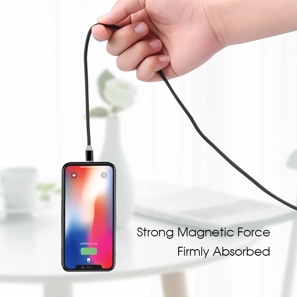 1 м Магнитный зарядный кабель Micro USB для IPhone XR XS Max X магнитное зарядное устройство