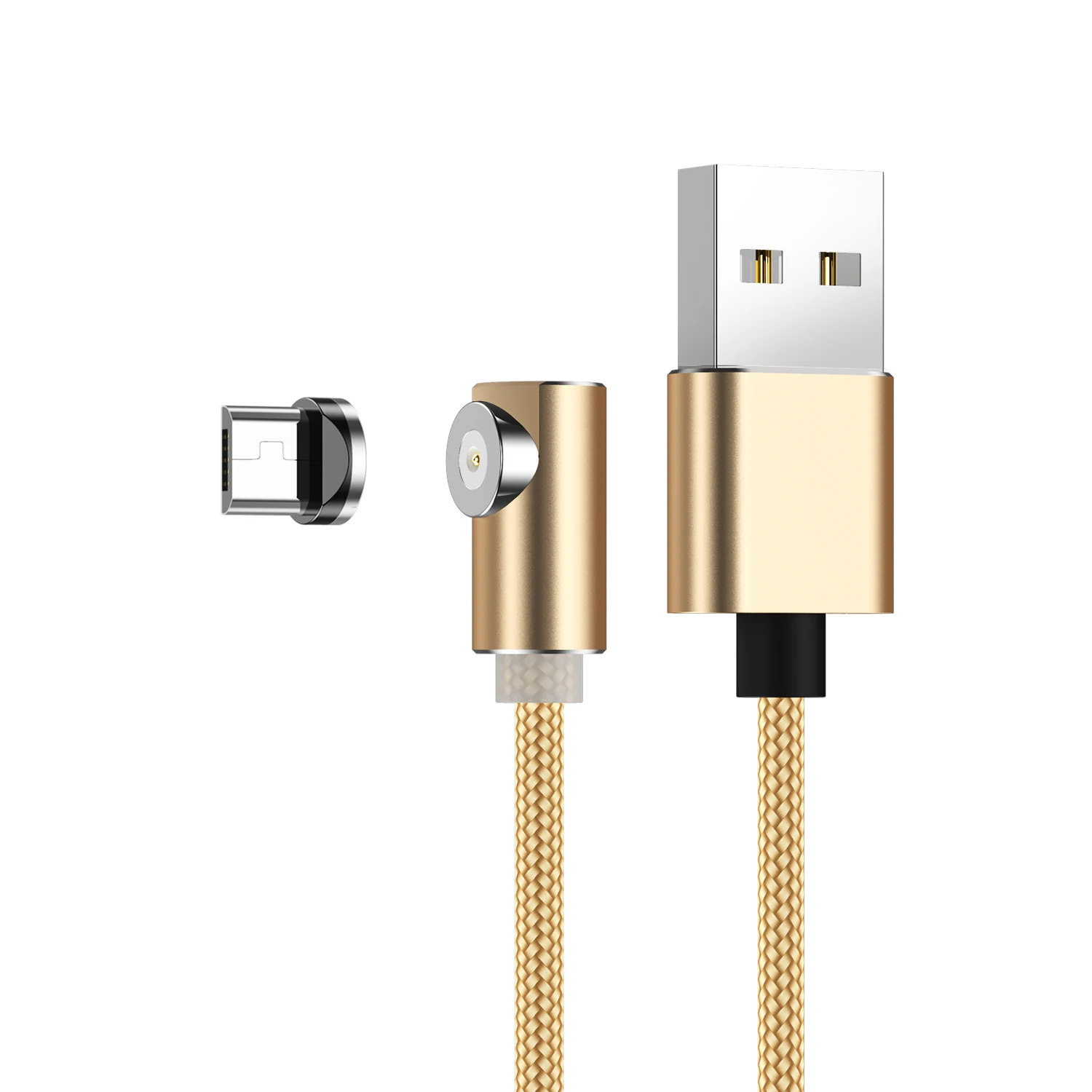 Moskado локоть Magentics кабель быстрой зарядки для Android Micro usb type-C магнит зарядное устройство Шнур для iphone ios - Цвет: For Micro Gold