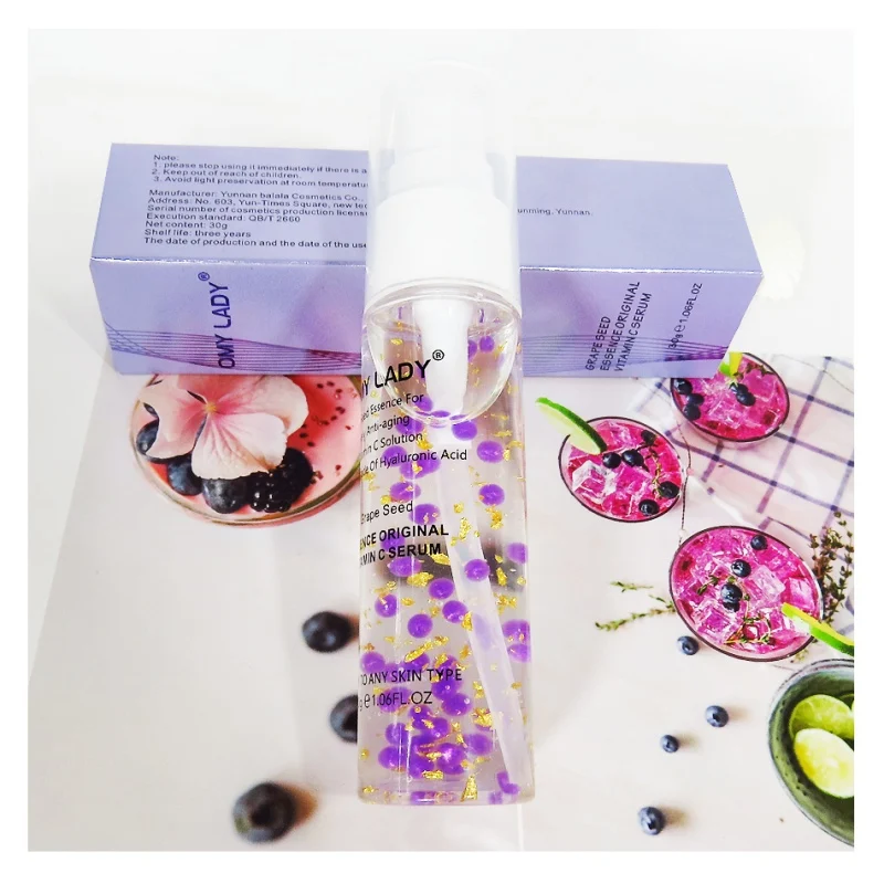 

New Grape seed vitamin C Face Essence Original Serum Face Cream Liquid Essence Delay Aging Reduce Wrinkles Moisturizing Skin