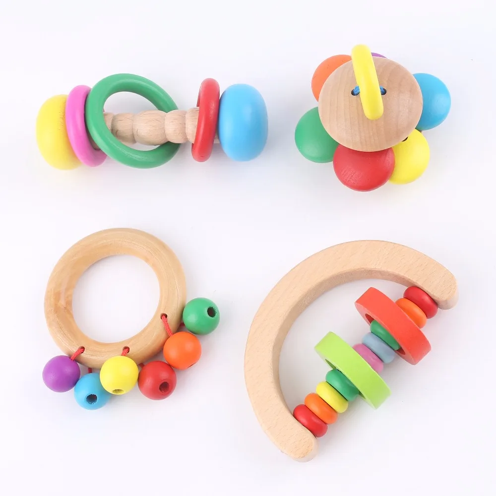 Baby Rattles Hand Bells Plush Baby Toy Educational Mobiles Toys