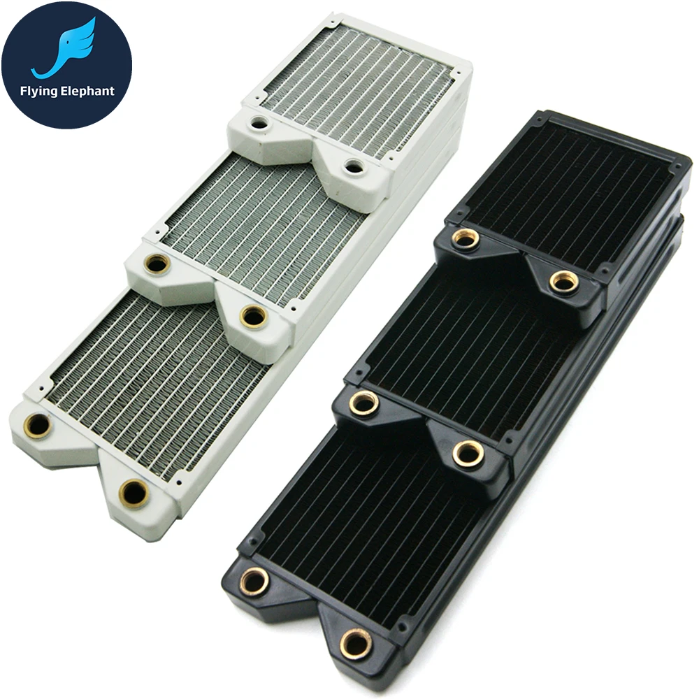 Radiador de Cobre Computador de Refrigeração a Água da Fileira Permutador de Calor Branco para Refrigerar de Água do pc * 27mm Completo Preto 120 – 240 360 480mm