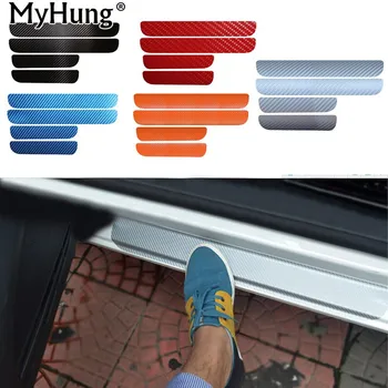 

Door Sill Scuff Car Door Plate Car Stickers For Volkswagen VW Golf 6 MK6 2009-2013 Car styling Carbon fiber Car Accessories New