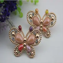 1 пара/лот) diy, иных металлических бабочки со стразами и жемчугом; обувь пряжки, аксессуары для обуви сумки аппаратных аксессуары для ванной комнаты