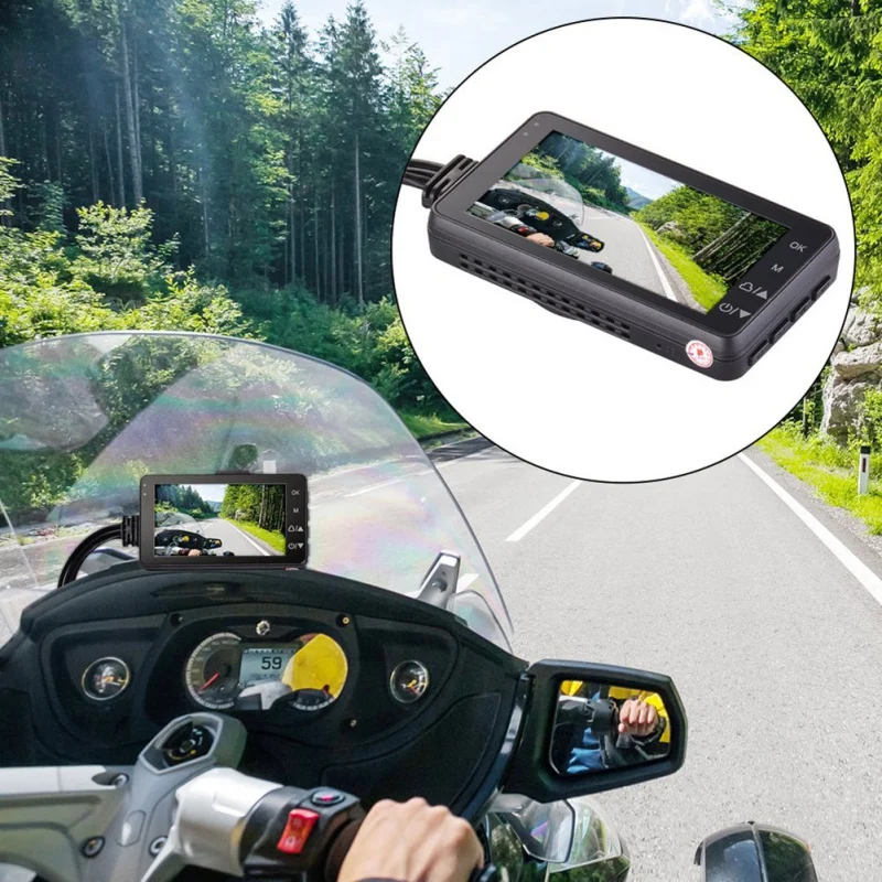 Motocykl czarna kamera DVR silnik Dash Cam z specjalistyczne podwójnego toru z przodu z tyłu rejestrator Camara Para Casco Motocykl czarna kamera DVR silnik Dash Cam z specjalistyczne podwójnego toru z przodu z tyłu rejestrator Camara Para Casco
