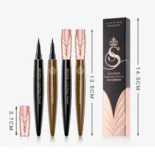 1 шт. очень тонкая и жидкая подводка для глаз Черная Подводка Tool2018R7 карандаш для макияжа Водонепроницаемый глубокий косметический стойкий глаз коричневый длинный