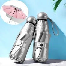 8 costelas bolso mini guarda-chuva anti uv paraguas sol guarda-chuva chuva à prova de vento luz dobrável portátil guarda-chuvas para mulheres(China)