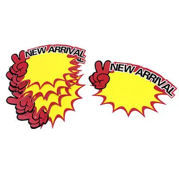 

10 Pcs Retailing New Arrival Prints Victory Gesture Pop Price Tags Yellow Red