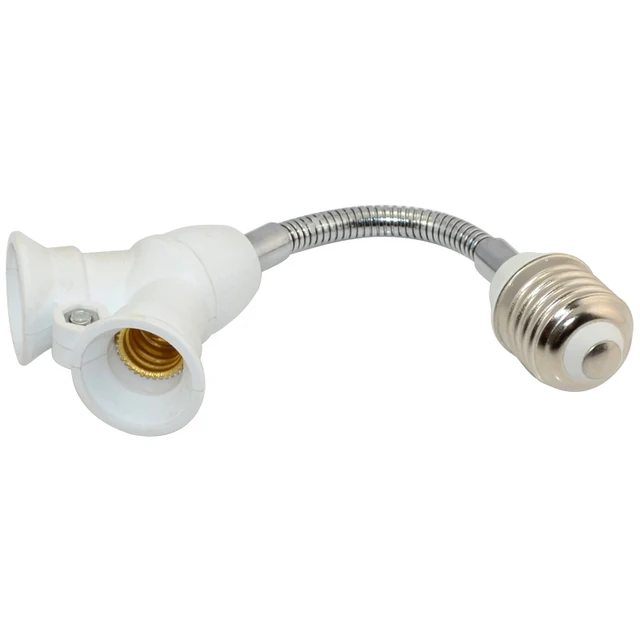 200mm E27 To 2e14 Flexible Light Bulb Lamp Socket Extender Adaptor 200mm E27 To 2e14 Flexible Light Bulb Lamp Socket Extender Adaptor Splitter