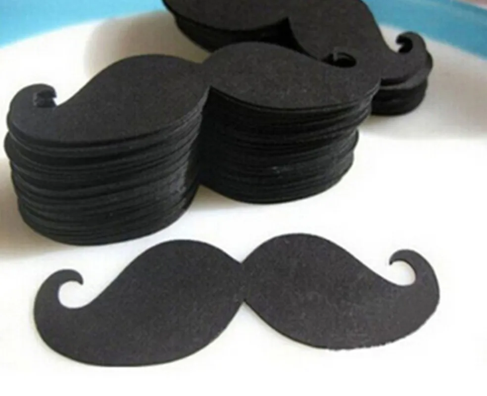 Cosplay&ware 50pcs Paper Moustache Table Straws Party Photo Wedding Decoration Fiesta Baby Shower Baptism Favors -Cosplayware Store