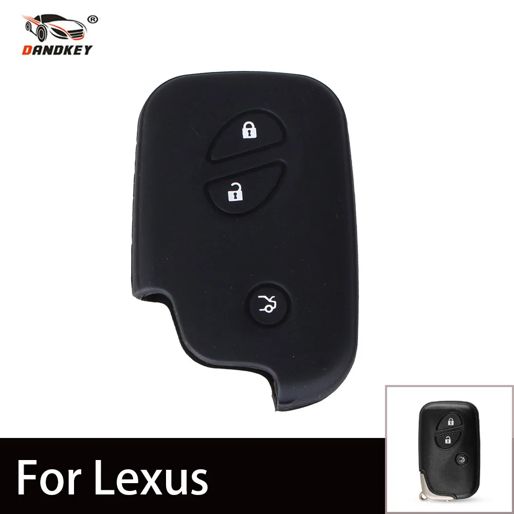 

DANDKEY 3 Buttons Silicone Protection Case For Lexus CT200h ES 300h IS250 GX400 RX270 RX450h RX350 LX570 Key Cover Key Wallet
