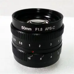 Беззеркальных 50 мм F1.8 C-Крепление объектива для AP-C Камера M4/3 FX EOSM N1 P /Q M3 m2 X-E1 X-Pro1 NEX-7 NEX-5 J3 V3 J2 V2 J1 V1
