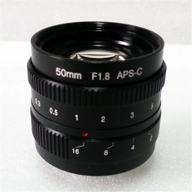 mirrorless 50mm F1.8 C-Mount Lens For APS-C Camera M4/3 FX EOSM N1 P/Q M3 M2 X-E1 X-Pro1 NEX-7 NEX-5 J3 V3 J2 V2 J1 V1