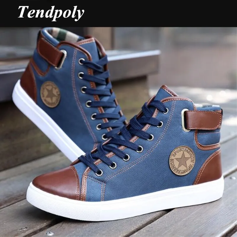 

New large size British style fashion men's boots autumn and winter lace with high-top shoes selling wild paragraph casual shoes