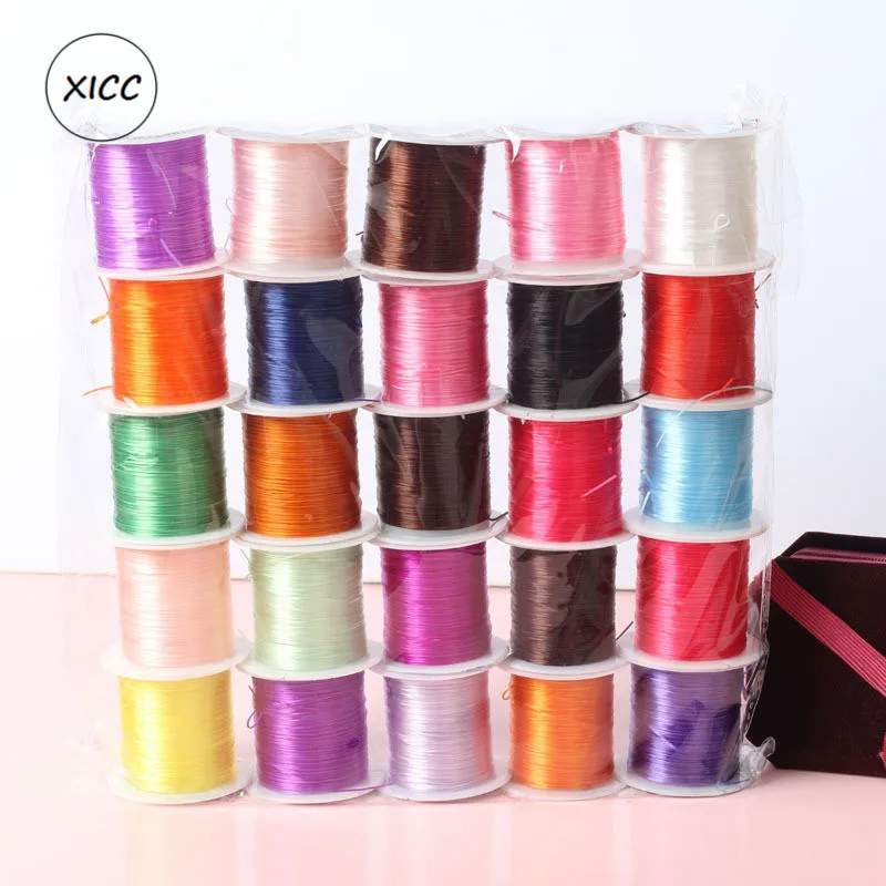 

XICC 14 Color Available DIY Jewelry Accessory Crystal Fishing Cord Springy Nylon Thread For Sewing Patches Make Beads On Line