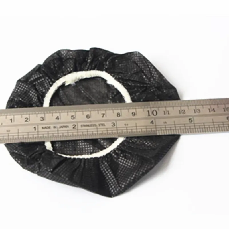 Linhuipad 100pcs Black Replacement Non woven Sanitary headphone covers 12 13cm diameter widely use for big over head headsets