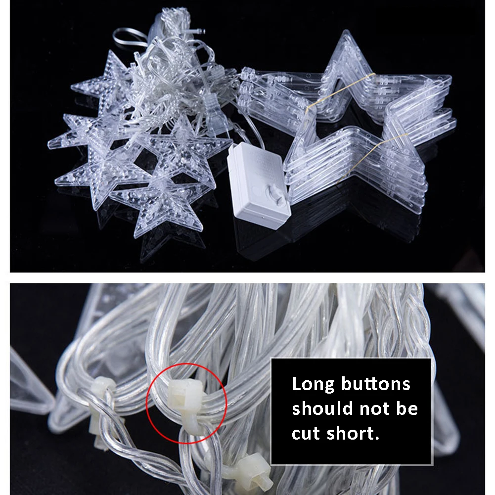 2,5 м светодиодный светильник-гирлянда со звездами, светильник для занавесок, мерцающий светильник s для дома, вечерние, свадебные, на день рождения, Рождество, Декор, USB, пульт дистанционного управления, сказочный светильник