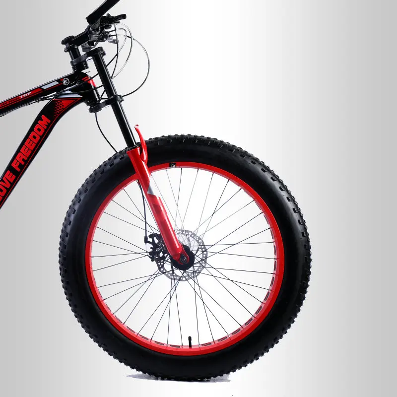 Excellent Love freedom mountain bike bicycle 26 inch 7/21/24/27 shifting one wheel snow bicycle 17.5 inch aluminum bike 2
