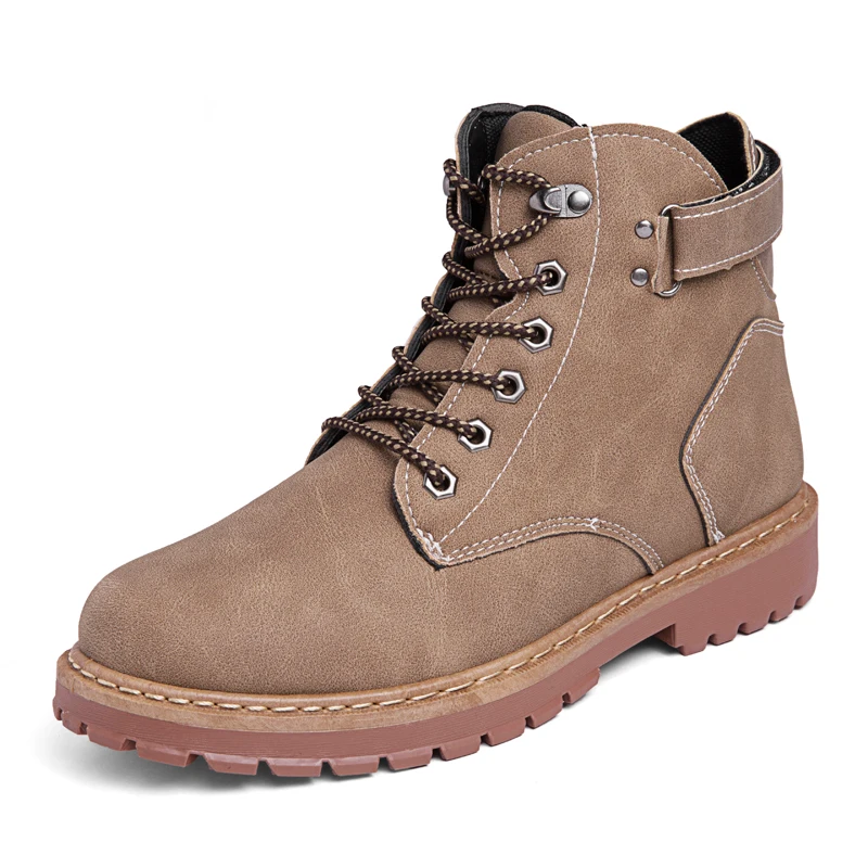 Обувь мужская повседневная обувь Hig-top сапоги мужские Sapato Tenis Masculino Adulto Scarpe Uomo красовки осенние кроссовки Schoenen мужская обувь - Цвет: Khaki
