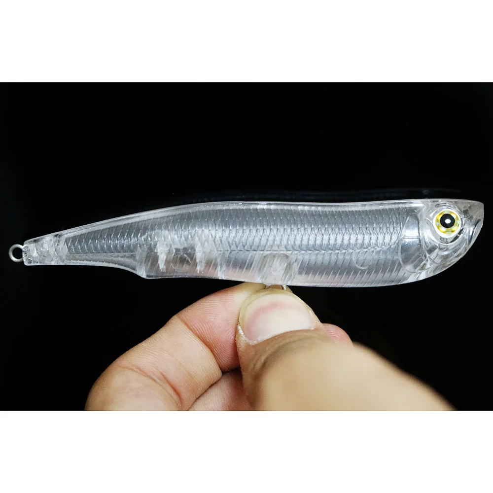 Gyfishing 20 шт. Неокрашенный Topwater Поппер Crankbait Жесткий Bait пресной воды прогулки с собакой Рыбная ловля снасти