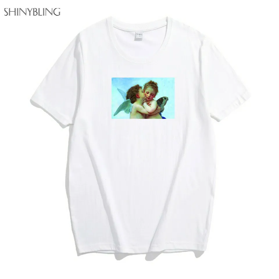 Shinybling Kawaii T Shirt Women 2018 Casual Plus Size Hipster Tops Baby Angel 3d Print Cute T-shirts Short Sleeve Top Drop Ship Tops