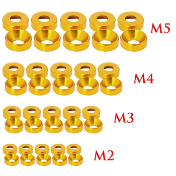 

New Aluminum Alloy M2/M3/M4/M5 Anodized Countersunk Head Bolt Washers Gasket Red/Titanium Gray/Gold/Royal Blue/Black