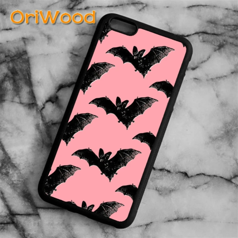 Готический гранж чехол OriWood с летучей мышью вампира для iPhone 6s 7 8 plus X XR XS 11 12 pro max