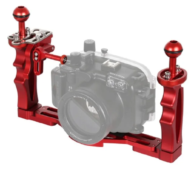 PULUZ Dual Handheld Handle Hand Grip Stabilizer with Shutter Release