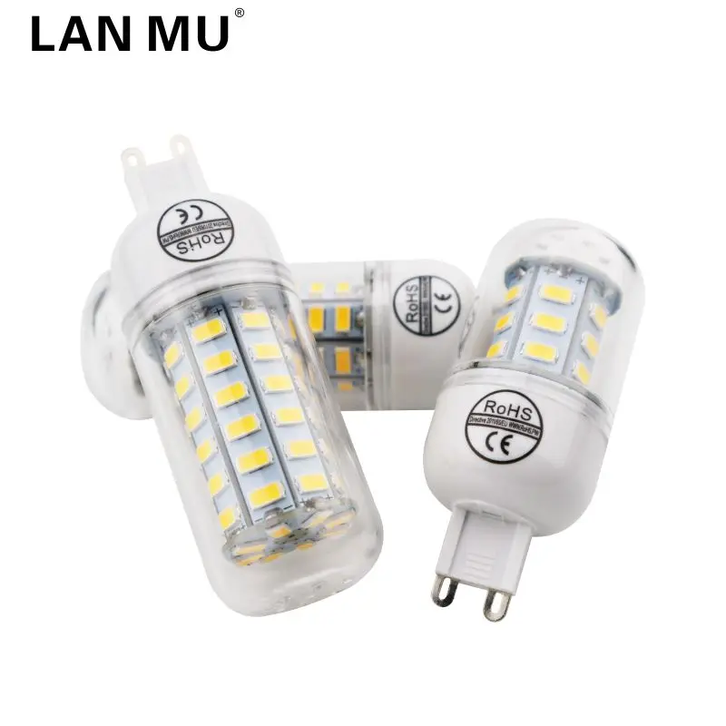 LATTUSO G9 SMD 5730 Lamparas bombilla Led 220 V 24 36 48 56 69 72 LEDs ampolla Led ahorro de energía lámpara reemplazar bombilla de Edison Lampen