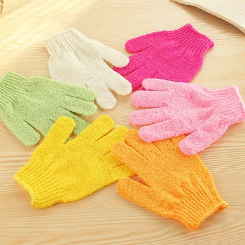 

Bath Shower Gloves Exfoliating Wash Skin Massage Scrub Body Scrubber Glove
