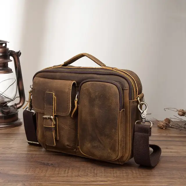 Us 28 6 48 Off Original Leather Male Casual Design School Shoulder Messenger Crossbody Bag Fashion College Tote Satchel Book For Men 036d On