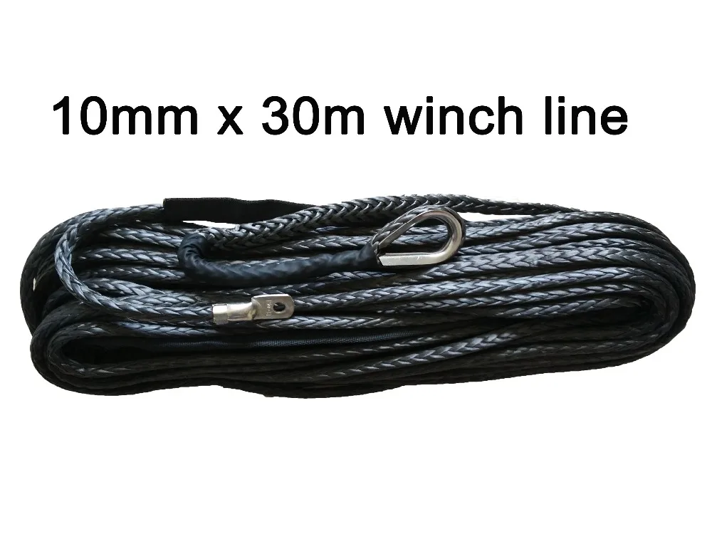 10 мм * 30 м серая лебедка, буксировочная веревка, синтетический волоконный канат, плазменная веревка для 4x4 внедорожника|rope led|rope bonerope clothes | АлиЭкспресс