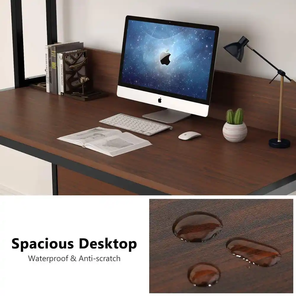 55 Large Computer Desk With Hutch Modern Writing Desk With