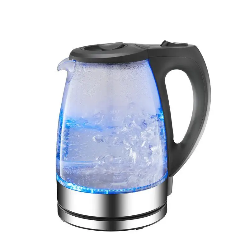 1.7L Glass Electric Kettle Auto Shut Off LED Illuminating Water Kettle(Blue Light