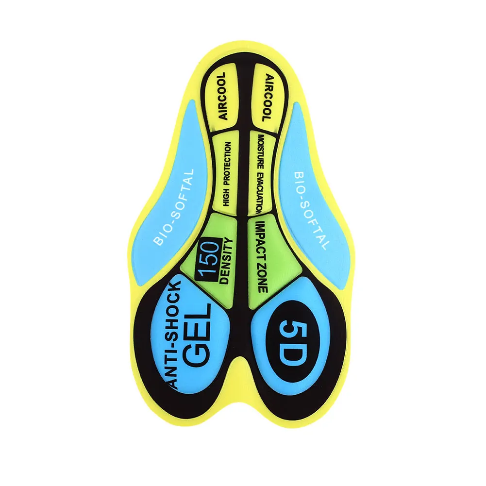 5D Cycling Shorts' Cushion Riding Printed Bike Base Clothing Silica Gel