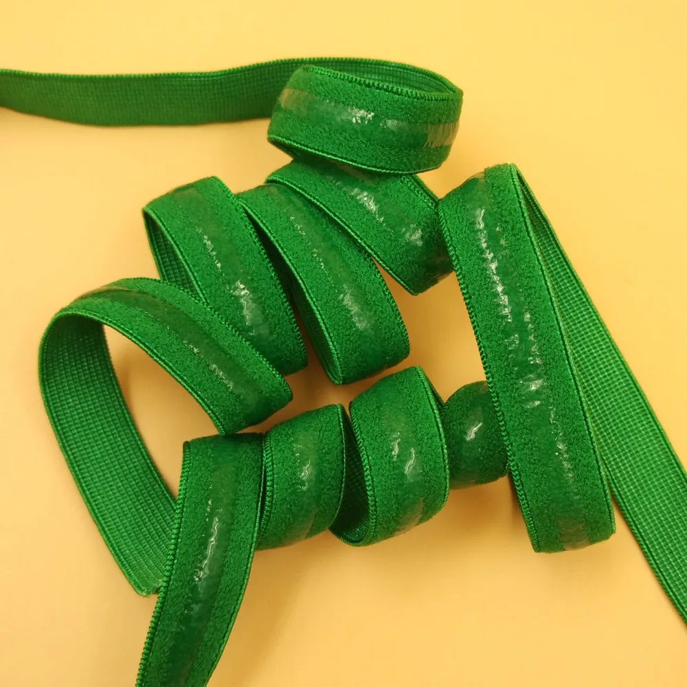 

High Quality 12mm Width Green Non-slip Elastic Bands 5 Meters For DIY Bra Underwear Dress DIY Clothes Sewing Accessories