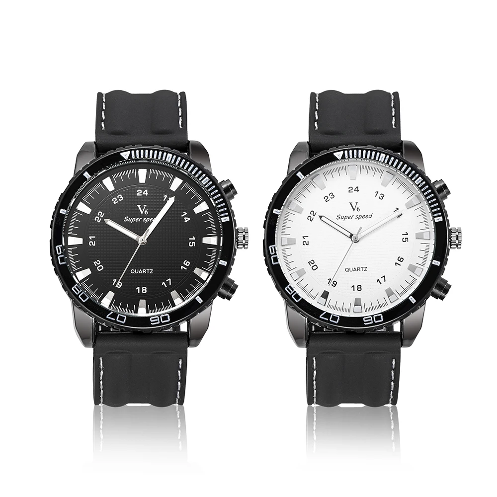 Новый V6 Повседневное Для мужчин S часы Марка класса люкс силиконовые Для мужчин Военная Униформа наручные часы Мода Для мужчин Спорт