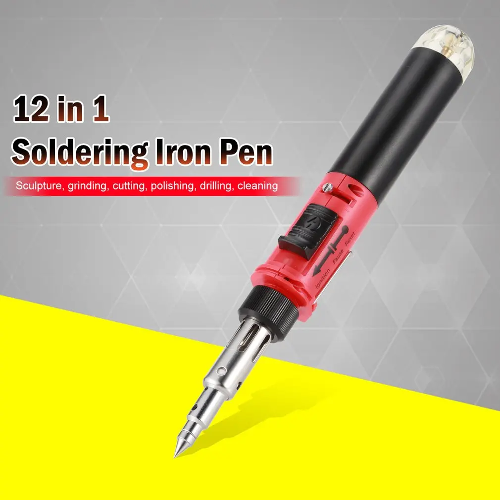 

12 in 1 Automatic Electric Ignition Soldering Iron Set Butane Welding Torch Painting Tools Kit Gas Blow Torch Pen