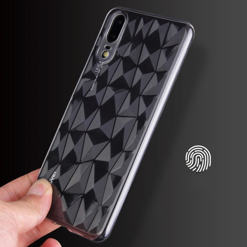 Soft Case For Huawei P20 Back Cover Lite Nova 3e Cases 3D Diamond Transparent Phone Bags Luxury |
