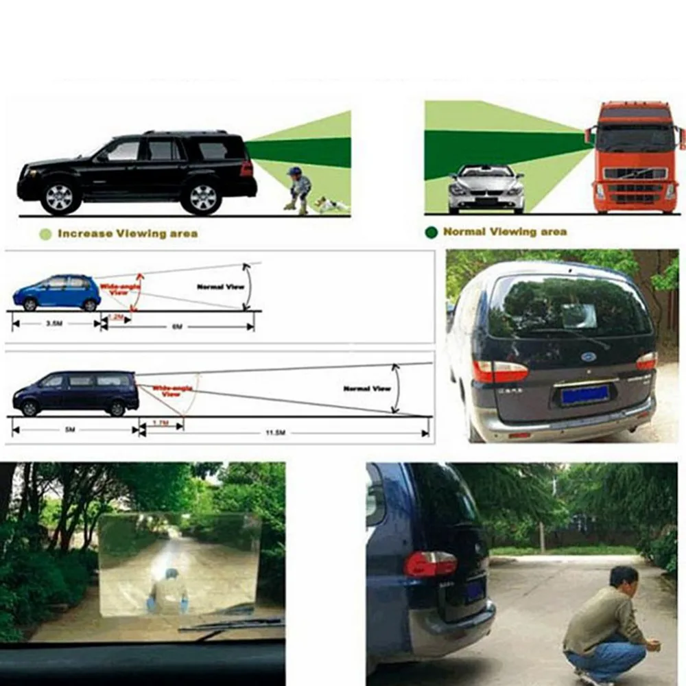 Полезная автомобильная внедорожная широкоугольная задняя линза заднее стекло