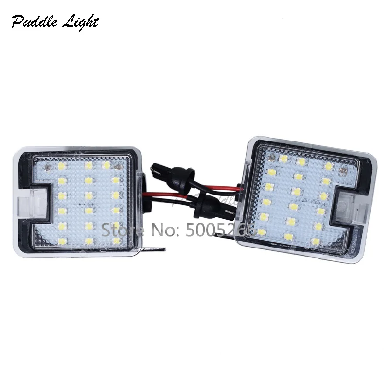 

2pcs Car LED Under Mirror Square Puddle Light For Ford mondeo mk4 C-Max C-Max II Focus III Kuga Kuga II Escape White
