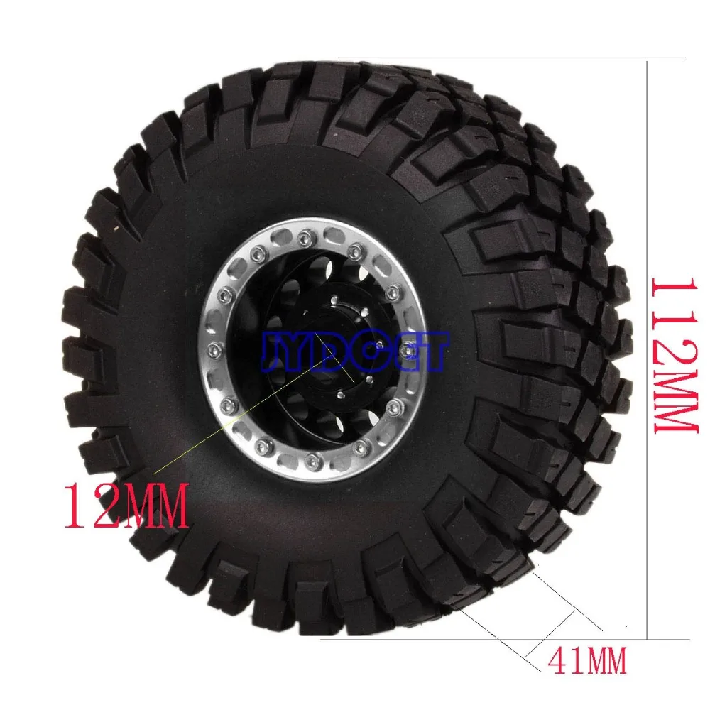 Rock Crawler 1," Beadlock Колесные диски и 112 мм супер Swamper шины 1060-7038 для 1/10 RC Грузовик Рок Гусеничный осевой SCX10 D90 гонки