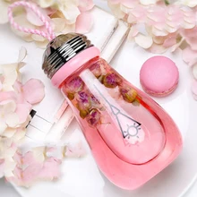 Персонализированные милые портативные стеклянные стеклянная бутылка для воды Кубок чайные чашки vnose De Cristal Para Agua Pots Glazen Питьевая чашка 50M1003