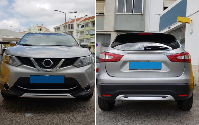 Подходит для Nissan Qashqai Dualis J11 ABS автомобиля внешний передний и задний бампер противоскользящая защитная пластина крышка 2 шт