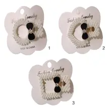 Женский элегантный, имитация жемчуга горный хрусталь шпилька для волос с бантом геометрический выдалбливают заколка Корейская сторона челка Утконос заколка для волос