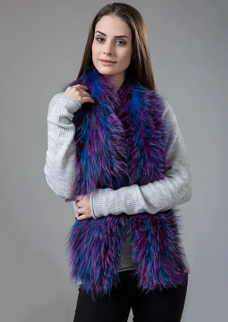  Luxury Real Fox Fur Winter Scarf Women Natural Fur scarves Soft Collar Shawl Wrap Winter Scarf Women new 2017  (2)