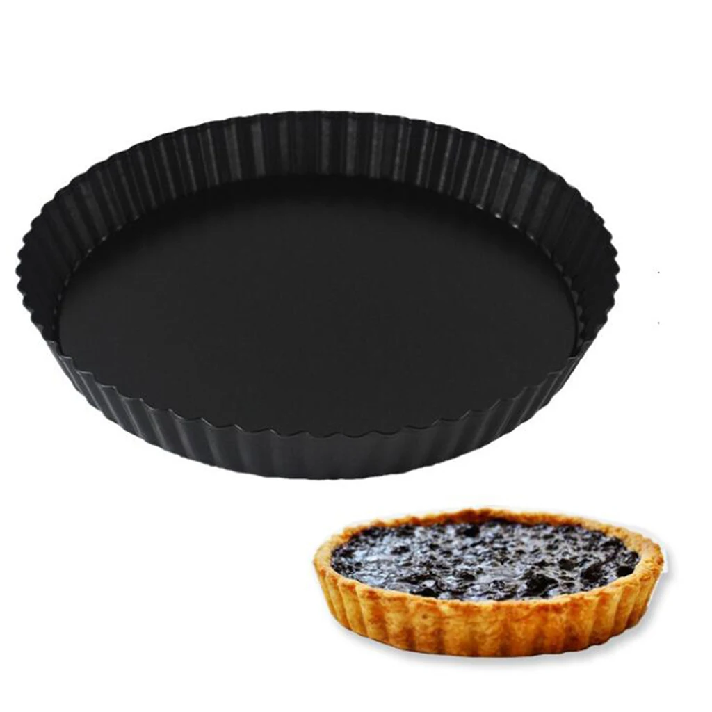 Nonstick Tart Pie Pan, Round Tart Quiche Pan with Removable Base 8inch
