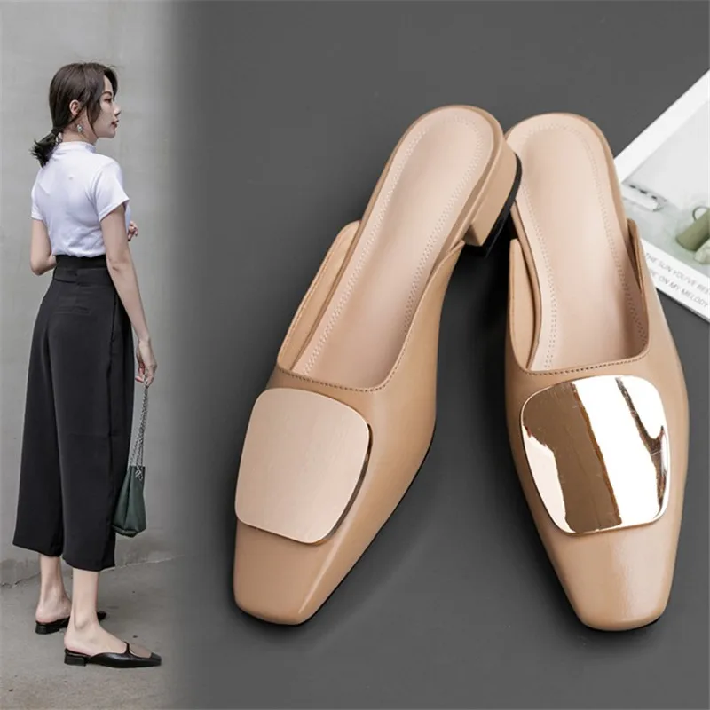 womens low heel mules