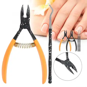 

Nail Scissors 2pcs/set Professional Stainless Steel Toenail Care Tool Ingrown Toenail Clipper Toenail Hook Cuticle Scissors