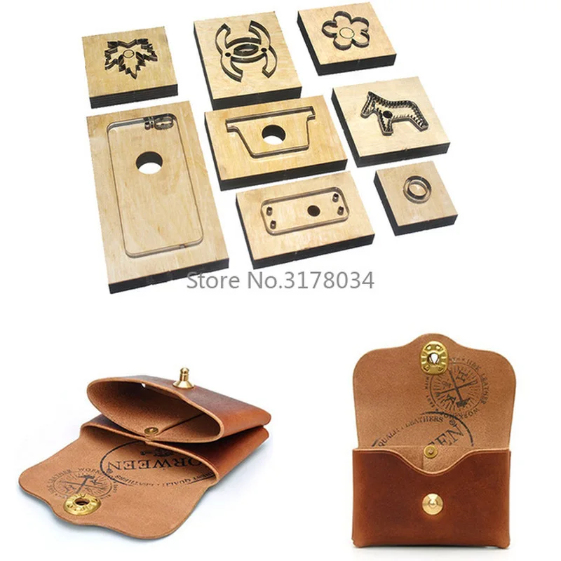 

New Japan Steel Blade Rule Die Cut Steel Punch Card Holder Coin Bag Cutting Mold Wood Dies for Leather Cutter for Leather Crafts